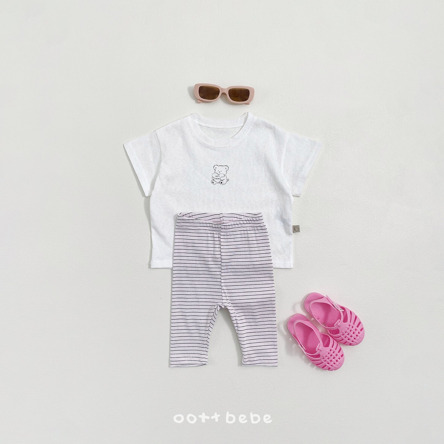 (Pre-order) OOTTBEBE Summer - Sherbet Leggings (Kids) 샤베트5부레깅스 (5 Colors)