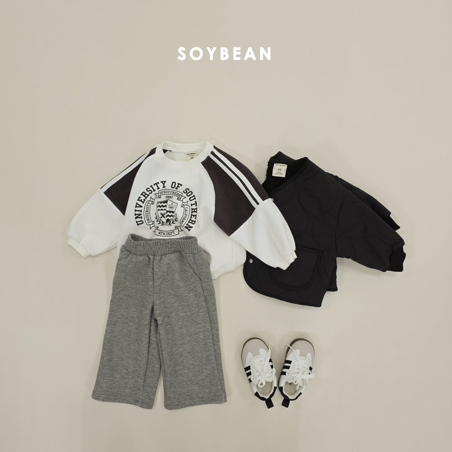 (Pre-order) Soybean Kids Winter - Cozy Fleece Wide Pants 코지플리스와이드팬츠 (4 Colors)