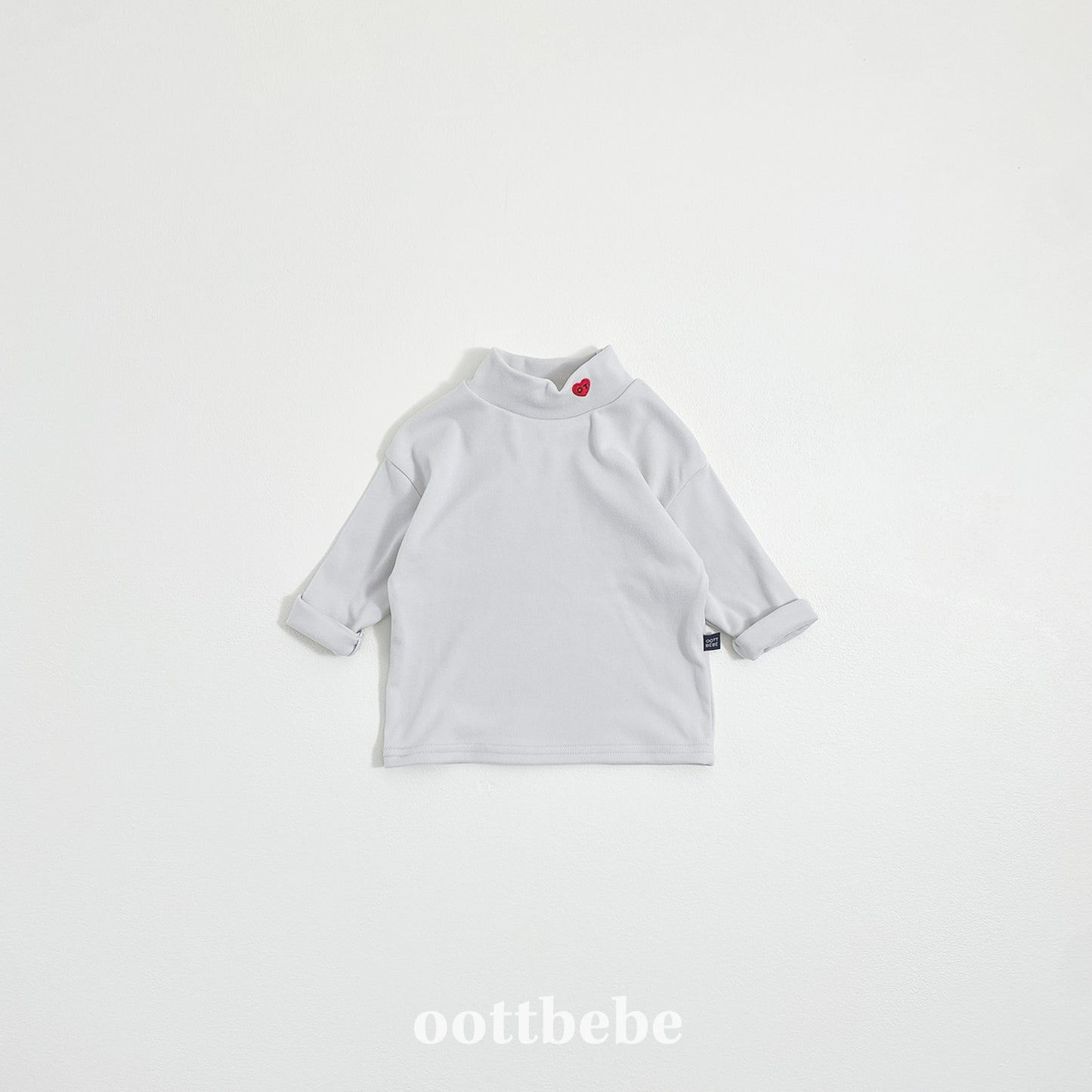 (Pre-order) OOTTBEBE Winter - Signature Heart Turtleneck Tee OT하트폴라티 (4 Colors)