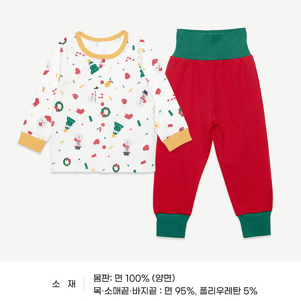 (Baby Boom) Cotton High-Waist Pajama Set (2 Colors)
