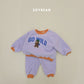 (Pre-order) Soybean Kids Winter - Camping Bear Fleece Top & Bottom Set 캠핑베어플리스상하 (3 Colors)