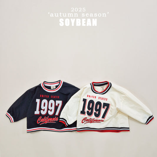 (Pre-order) Soybean Kids - 1997 Washed Embroidery Sweatshirt 1997와샤맨투맨 (2 Colors)