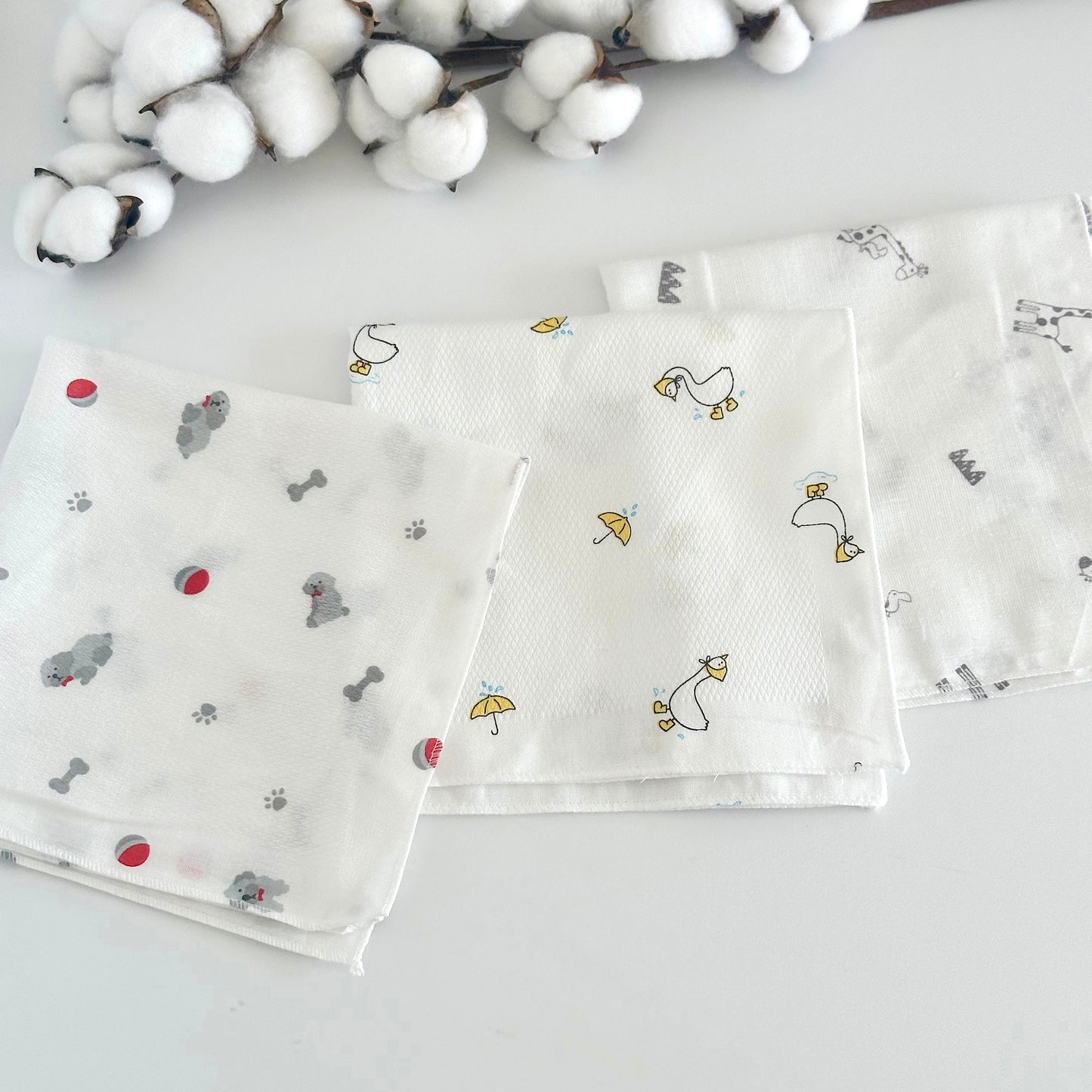 (Baby Boom) Cotton Baby Gauze Hankie / Baby Burp Cloth (5p)