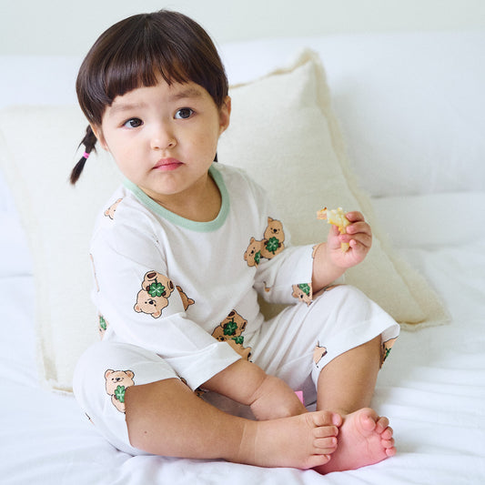 (COCOHANI) Bamboo 3/4 Sleeve Pajama Set (4 Colors)