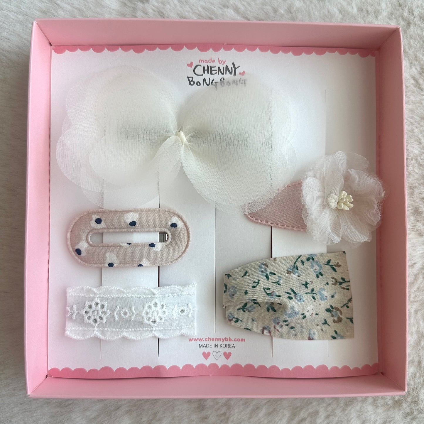 (Chenny Bong Bong) Kids’ Sweet Dream Hair Clips 5-piece Set