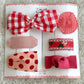 (Chenny Bong Bong) Kids’ Red Apple Hair Clips 6-piece Set