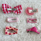 (Chenny Bong Bong) Kids’ Red Apple Hair Clips 6-piece Set