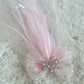 (Chenny Bong Bong) Kids’ Pink Bow Princess Hair Clip with Veil