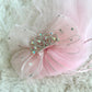 (Chenny Bong Bong) Kids’ Pink Bow Princess Hair Clip with Veil