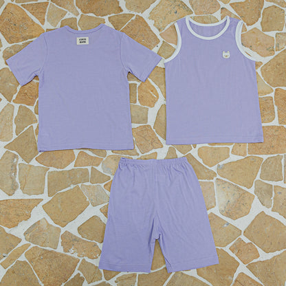 (COCOHANI) Bamboo Solid 3-piece Set (4 Colors)
