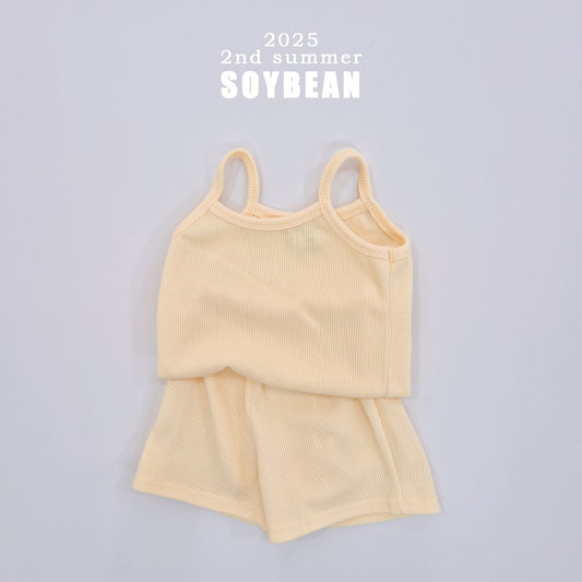 (Pre-order) Soybean Kids - Cooling Strap Tank Top & Bottom Set 쿨링끈나시상하복 (6 Colors)