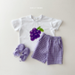 (In-stock) Daily Bebe Summer - Kids’ Fruit Jelly Top & Bottom Set 과일젤리세트 (4 Colors)