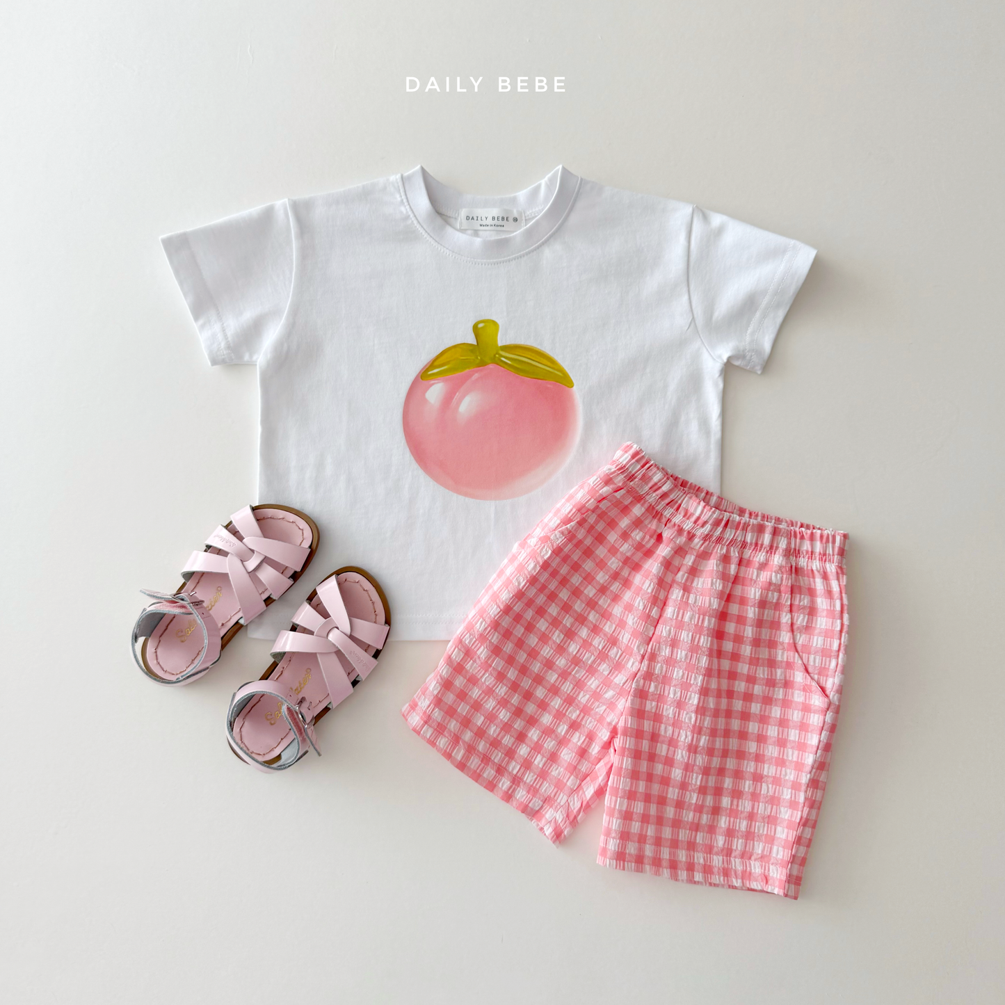 (In-stock) Daily Bebe Summer - Kids’ Fruit Jelly Top & Bottom Set 과일젤리세트 (4 Colors)