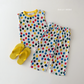 (Pre-order) Daily Bebe Summer - Kids’ Color-Block Pleats Set 배색 플리츠 세트 (8 Colors)