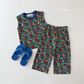 (Pre-order) Daily Bebe Summer - Kids’ Color-Block Pleats Set 배색 플리츠 세트 (8 Colors)