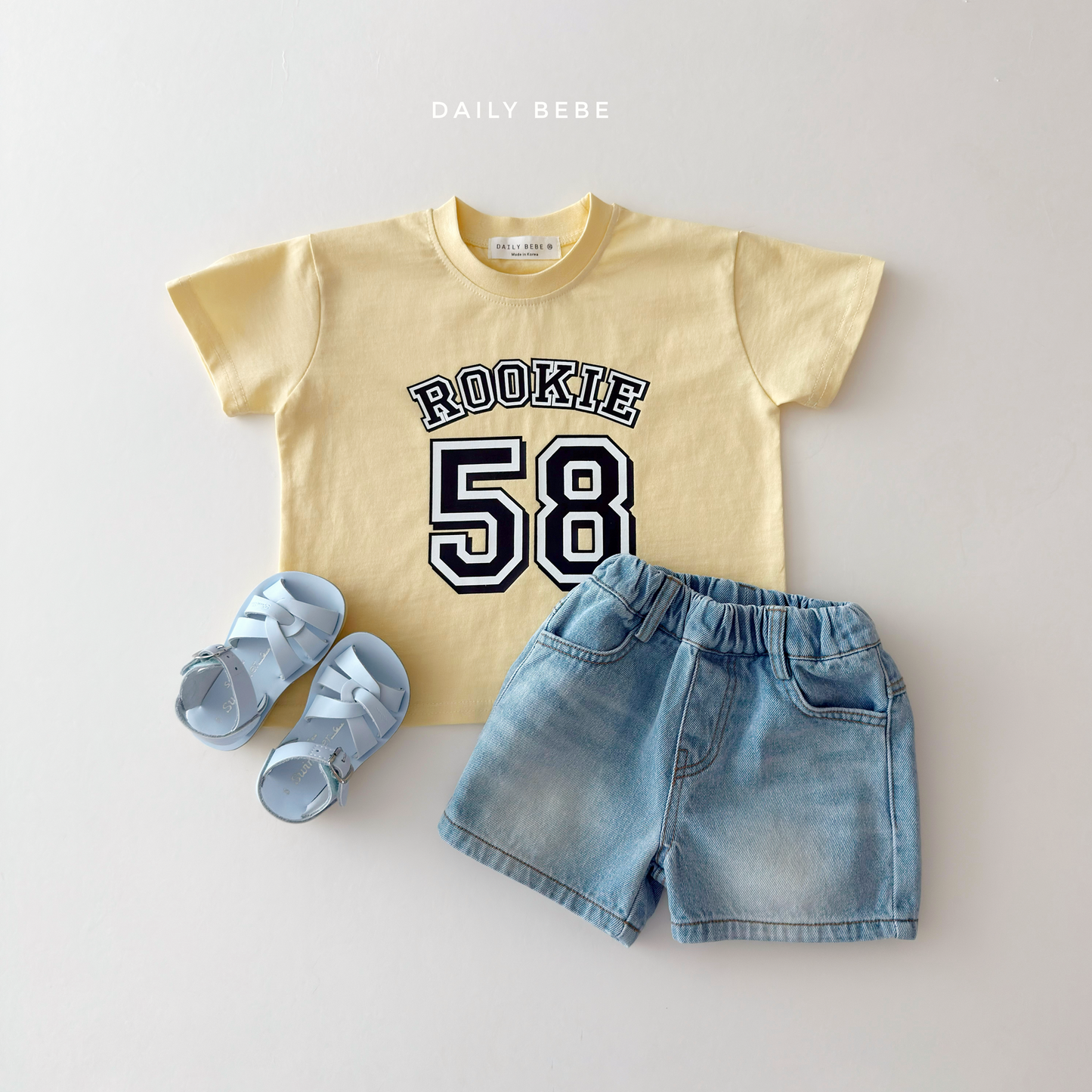 (Pre-order) Daily Bebe Summer - Kids' 58 Rookie T-Shirt 58반팔티 (2 Colors)