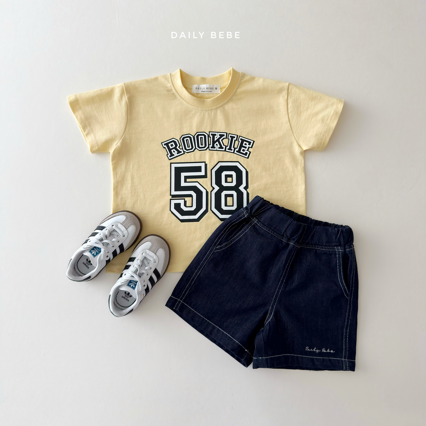 (Pre-order) Daily Bebe Summer - Kids' 58 Rookie T-Shirt 58반팔티 (2 Colors)