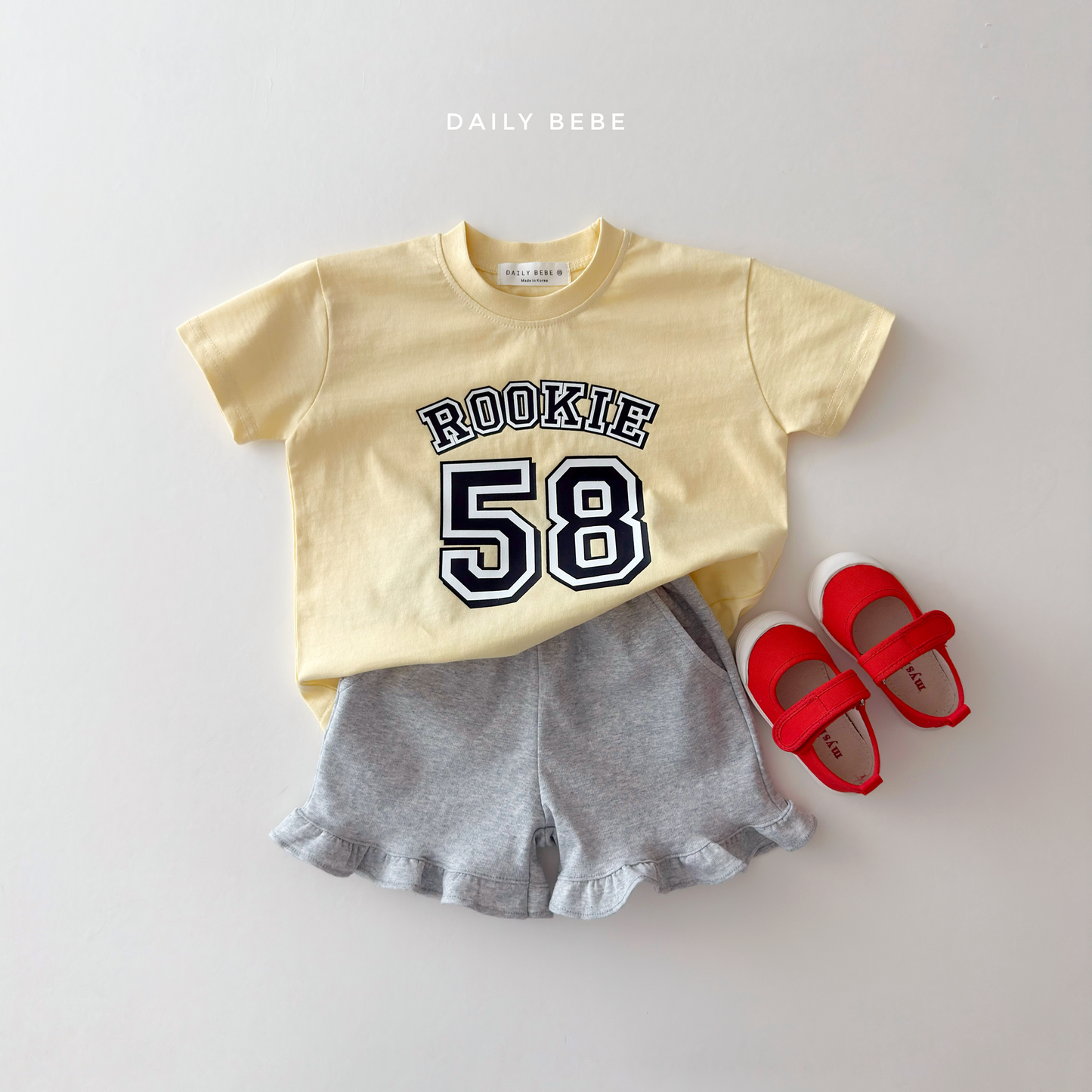 (Pre-order) Daily Bebe Summer - Kids' 58 Rookie T-Shirt 58반팔티 (2 Colors)