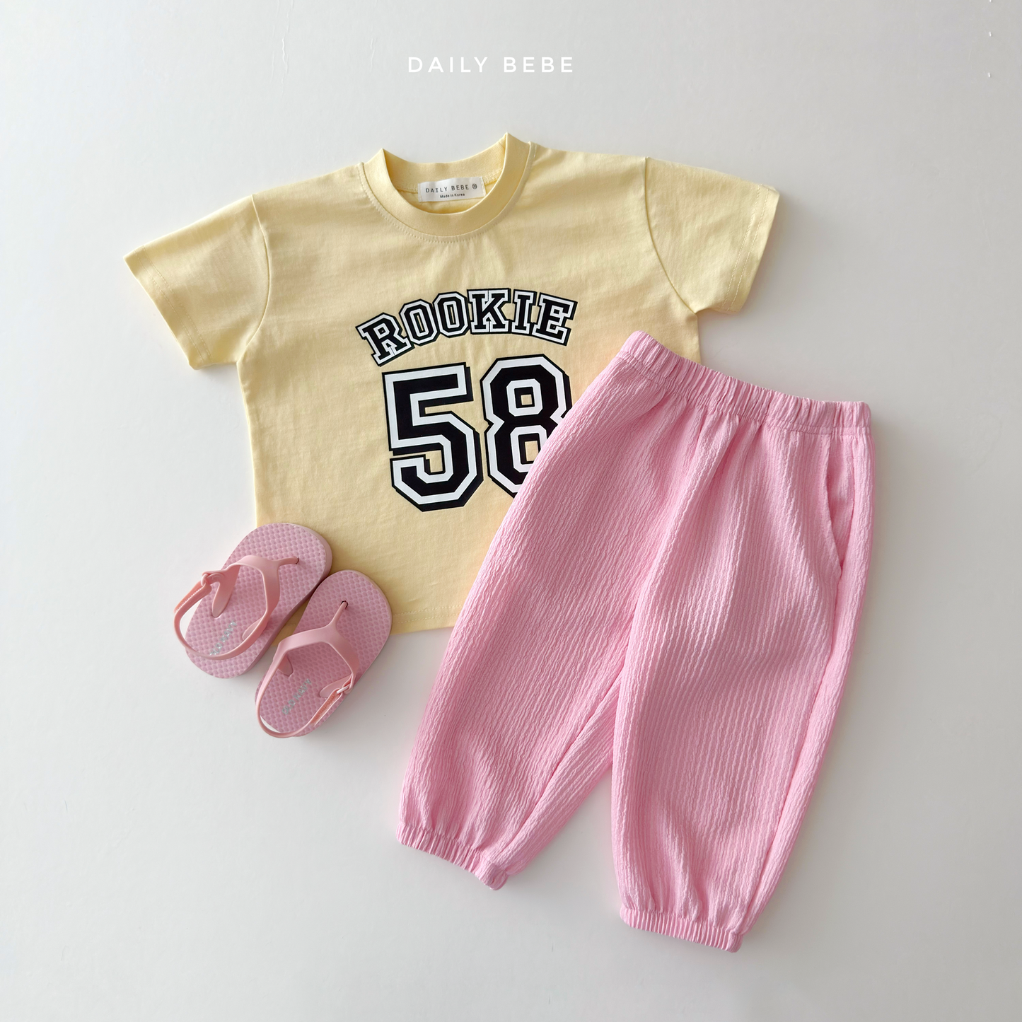 (Pre-order) Daily Bebe Summer - Kids' 58 Rookie T-Shirt 58반팔티 (2 Colors)