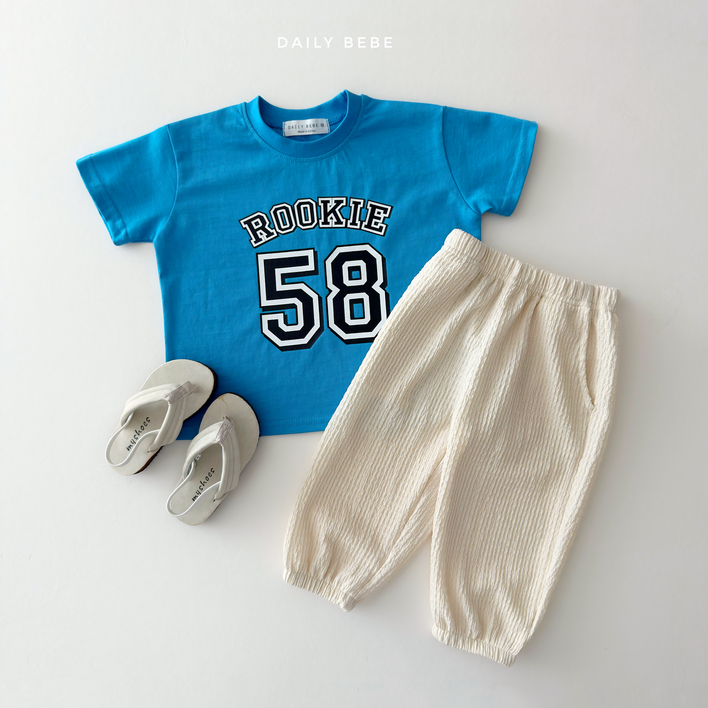 (Pre-order) Daily Bebe Summer - Kids' 58 Rookie T-Shirt 58반팔티 (2 Colors)