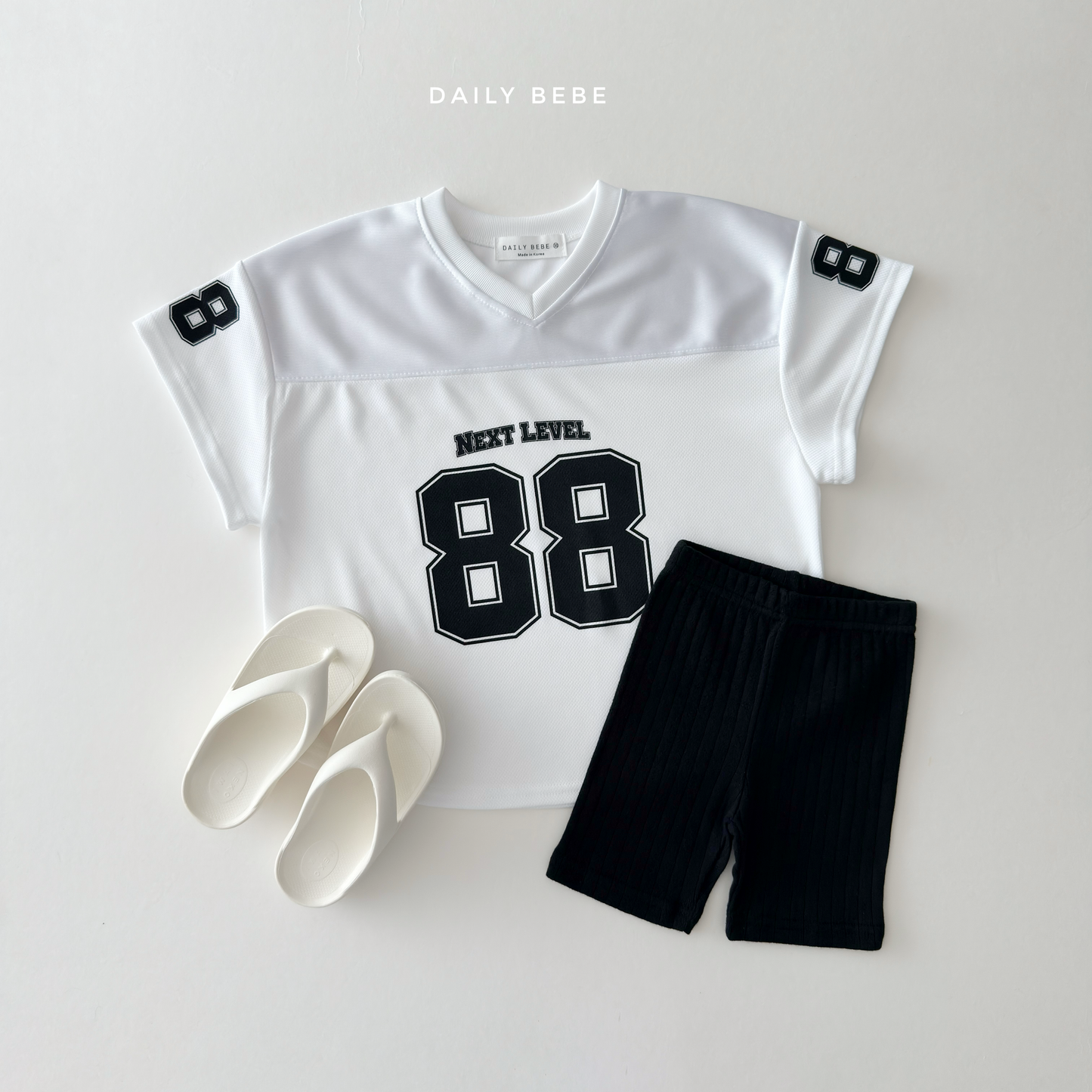 (Pre-order) Daily Bebe Summer - Kids' Mesh 88 Jersey T-Shirt 메쉬 88 져지티 (2 Colors)