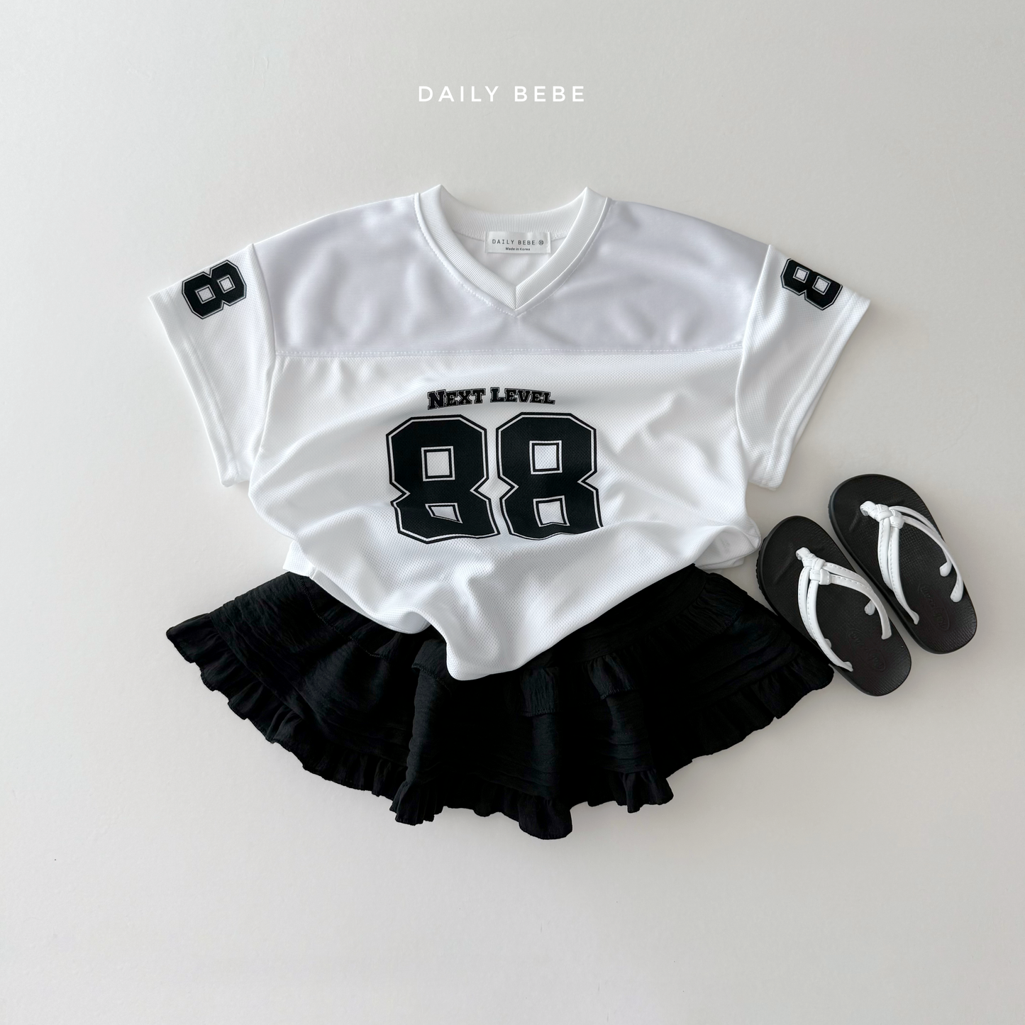 (Pre-order) Daily Bebe Summer - Kids' Mesh 88 Jersey T-Shirt 메쉬 88 져지티 (2 Colors)