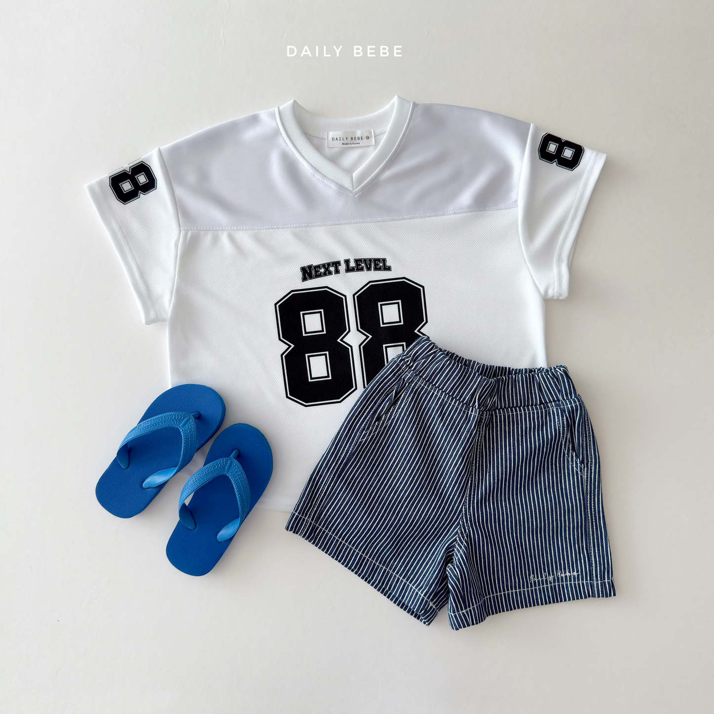 (Pre-order) Daily Bebe Summer - Kids' Mesh 88 Jersey T-Shirt 메쉬 88 져지티 (2 Colors)