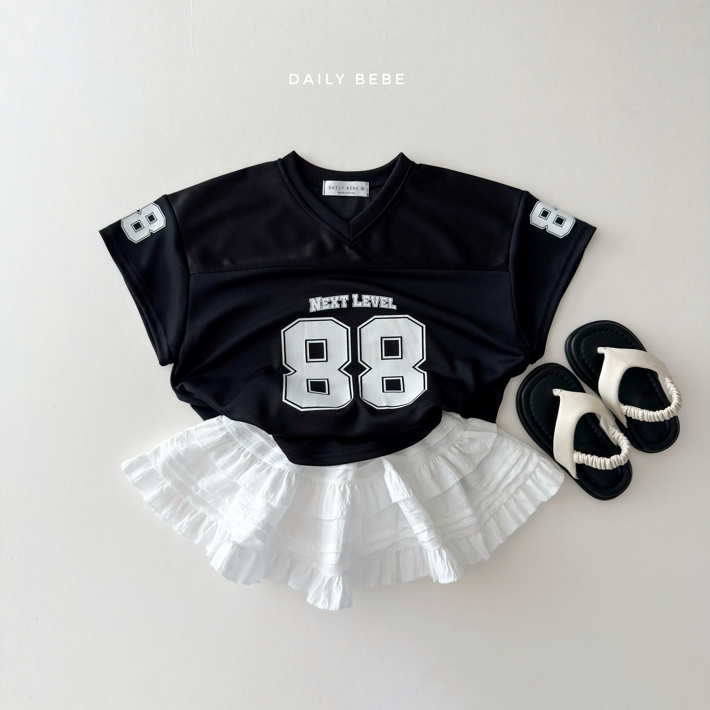 (Pre-order) Daily Bebe Summer - Kids' Mesh 88 Jersey T-Shirt 메쉬 88 져지티 (2 Colors)