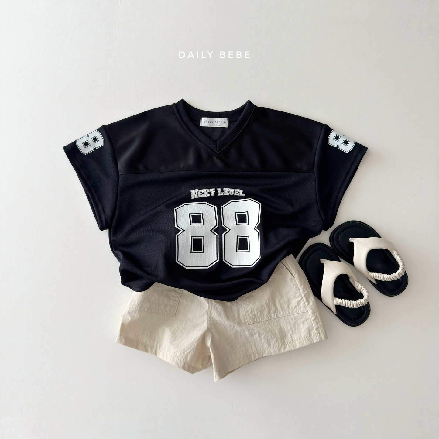 (Pre-order) Daily Bebe Summer - Kids' Mesh 88 Jersey T-Shirt 메쉬 88 져지티 (2 Colors)