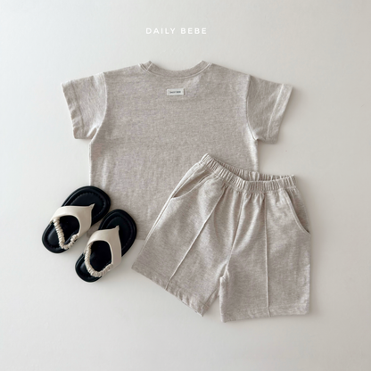 (Pre-order) Daily Bebe Summer - Kids’ Basic Pintuck Top & Bottom Set 베이직 상하세트 (3 Colors)