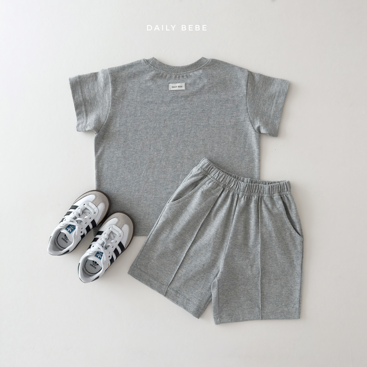 (Pre-order) Daily Bebe Summer - Kids’ Basic Pintuck Top & Bottom Set 베이직 상하세트 (3 Colors)