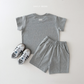 (Pre-order) Daily Bebe Summer - Kids’ Basic Pintuck Top & Bottom Set 베이직 상하세트 (3 Colors)