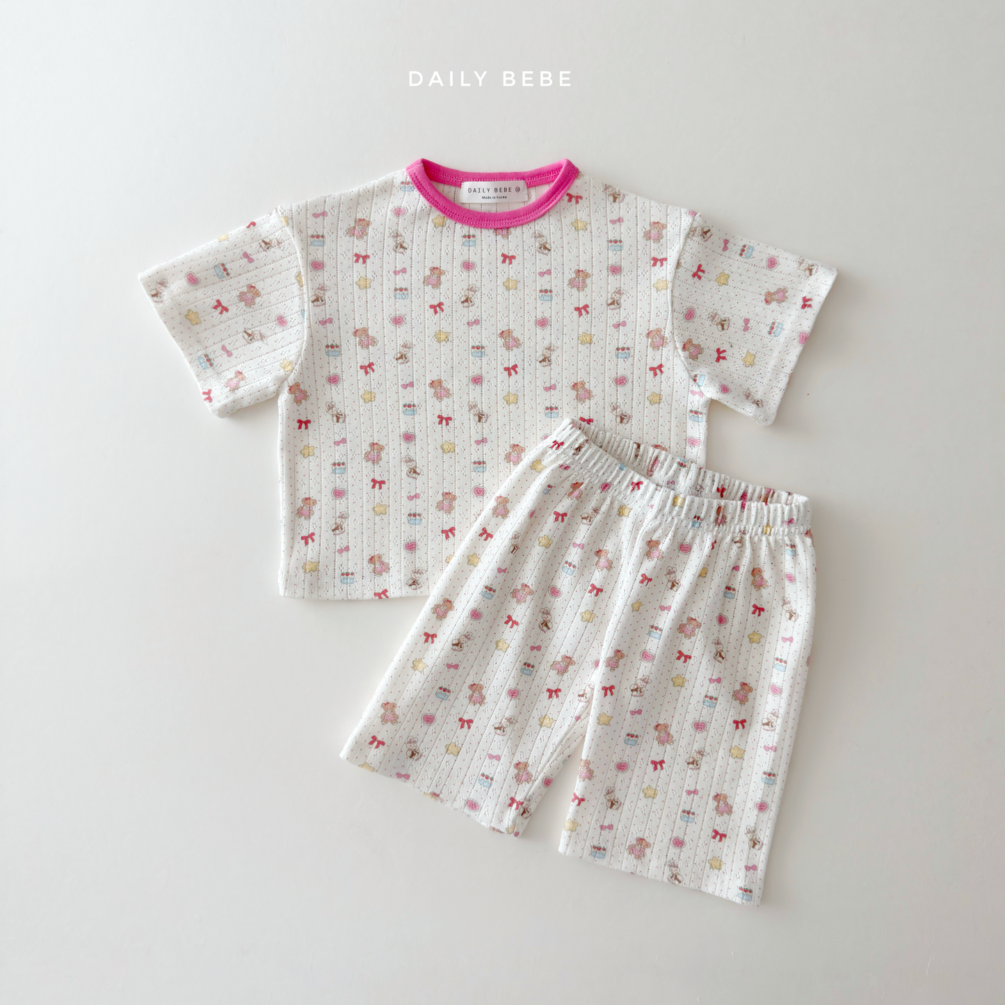 (Pre-order) Daily Bebe Summer - Kids’ Summer Eyelet Pajama Set 썸머 아일렛 실내복 (2 Colors)