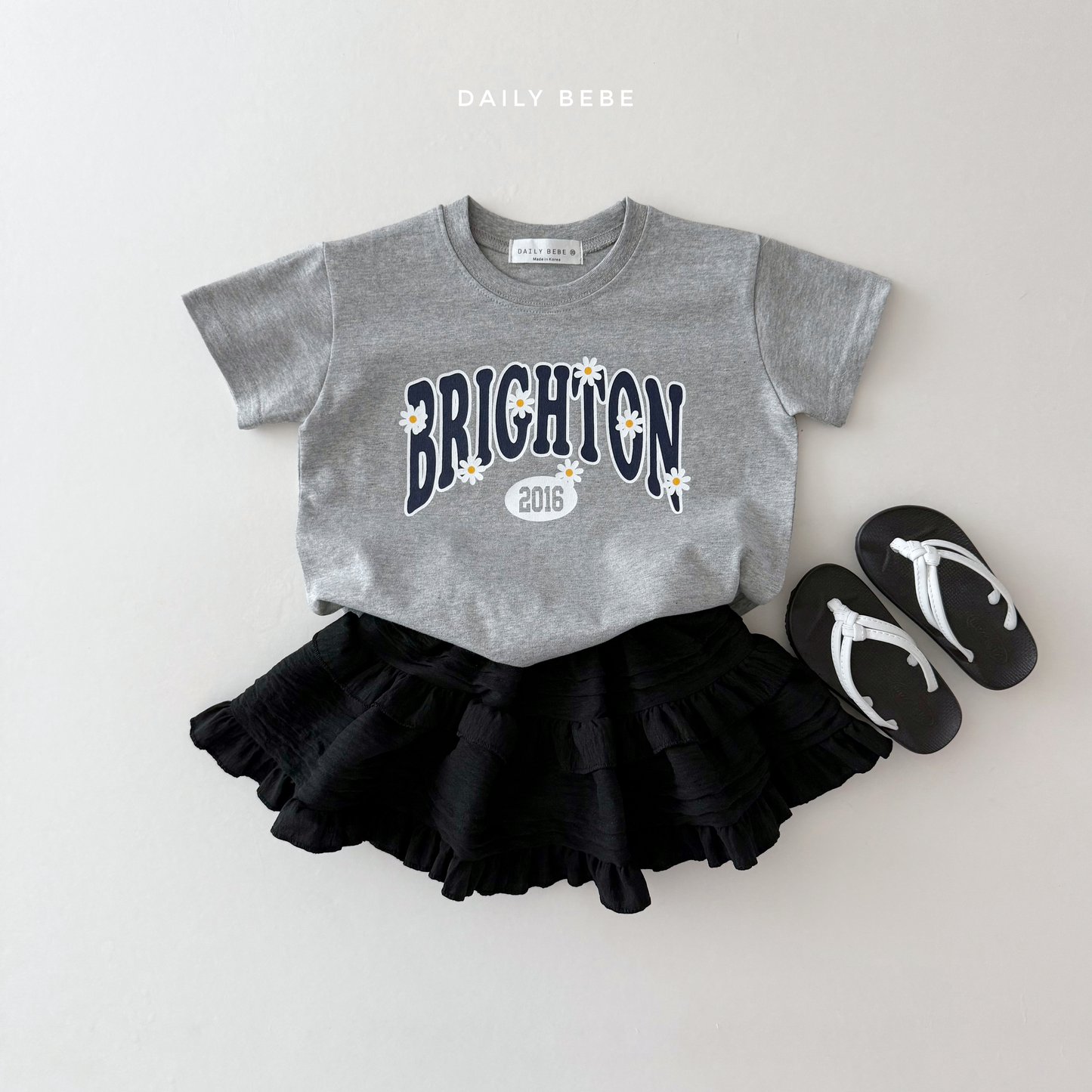 (Pre-order) Daily Bebe Summer - Kids' Brighton Daisy T-Shirt 브라이턴티 (2 Colors)