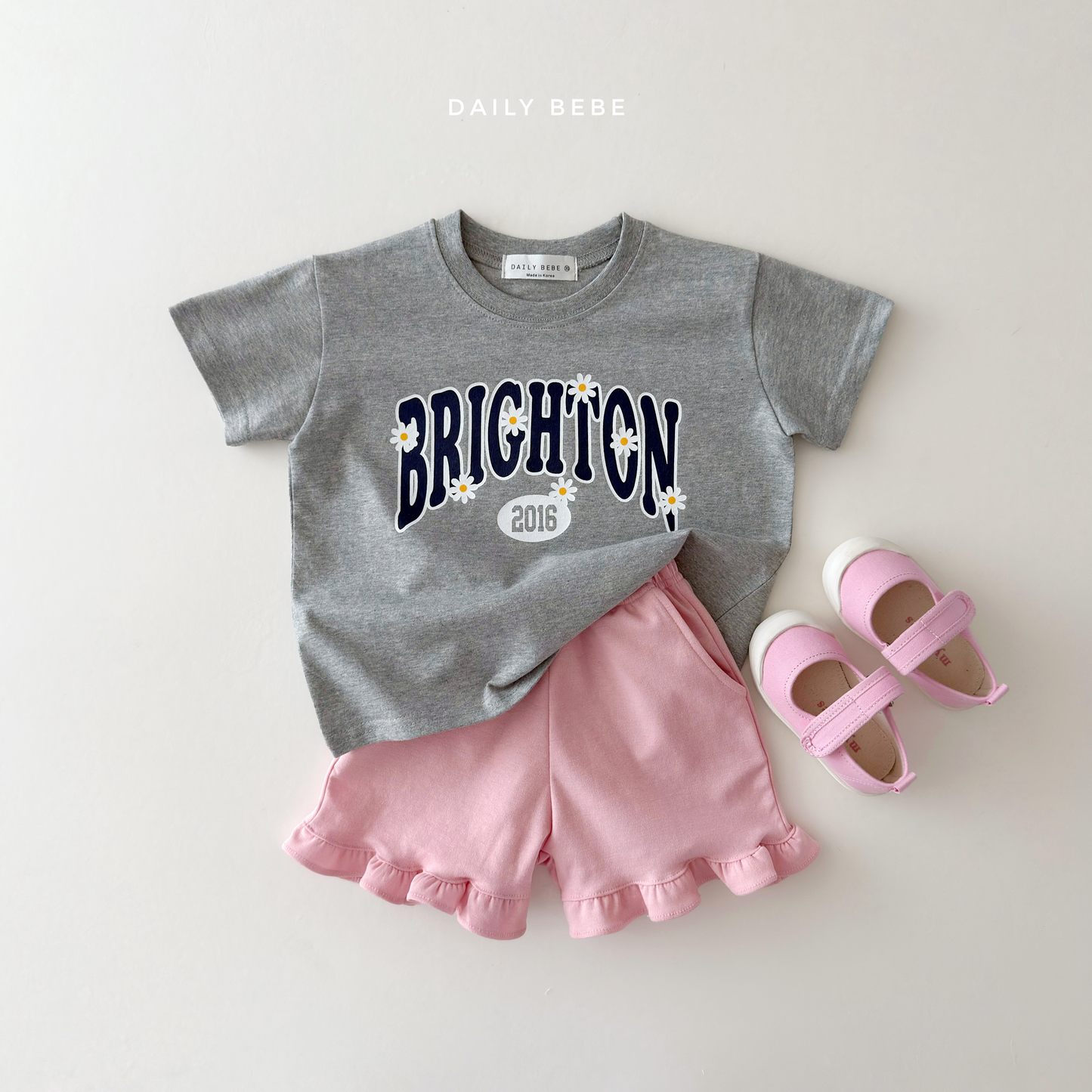 (Pre-order) Daily Bebe Summer - Kids' Brighton Daisy T-Shirt 브라이턴티 (2 Colors)