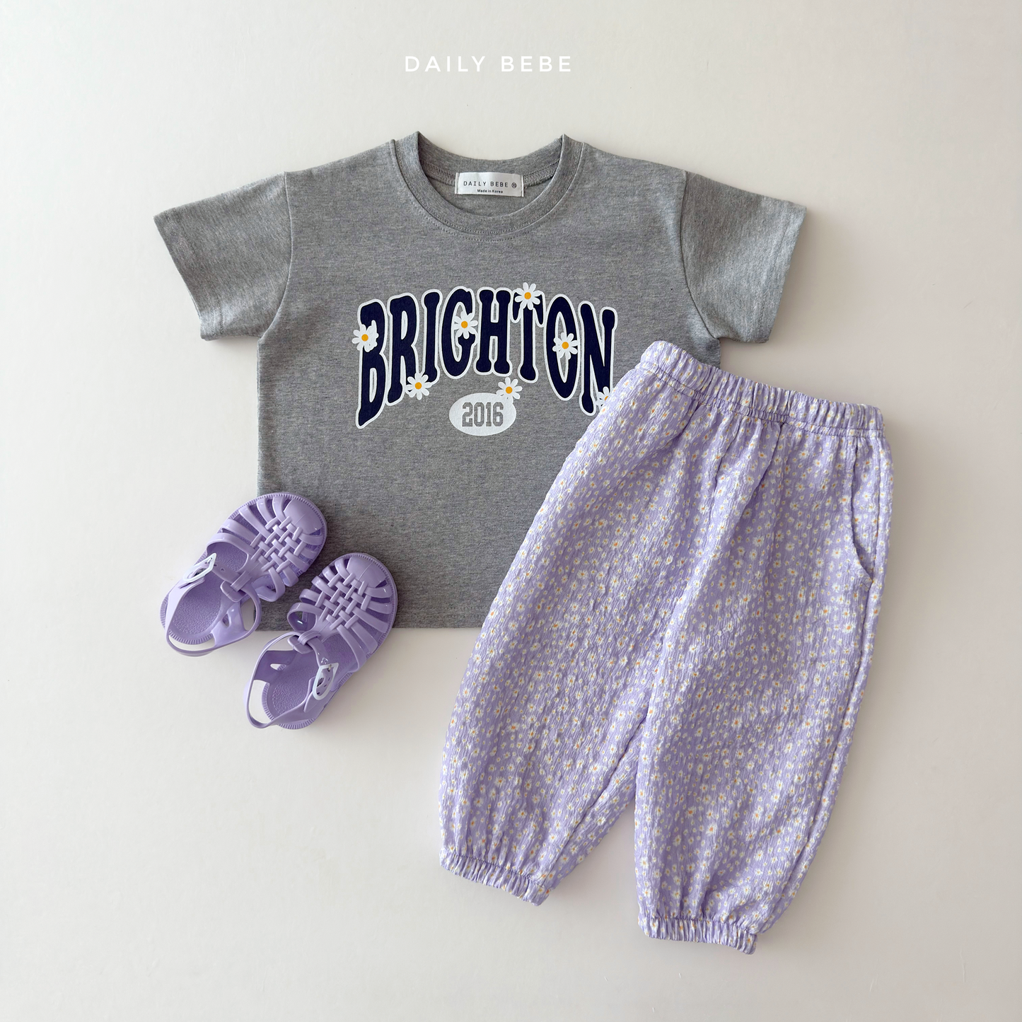 (Pre-order) Daily Bebe Summer - Kids' Brighton Daisy T-Shirt 브라이턴티 (2 Colors)