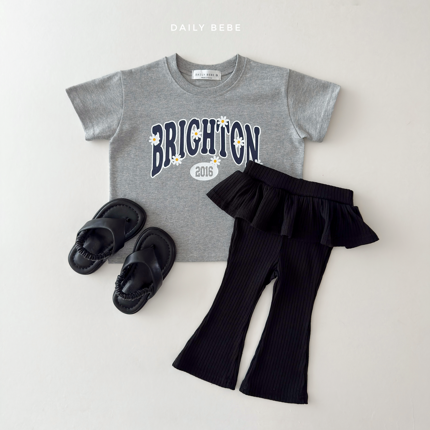 (Pre-order) Daily Bebe Summer - Kids' Brighton Daisy T-Shirt 브라이턴티 (2 Colors)
