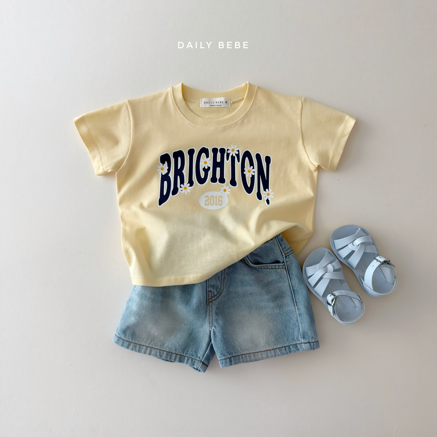 (Pre-order) Daily Bebe Summer - Kids' Brighton Daisy T-Shirt 브라이턴티 (2 Colors)