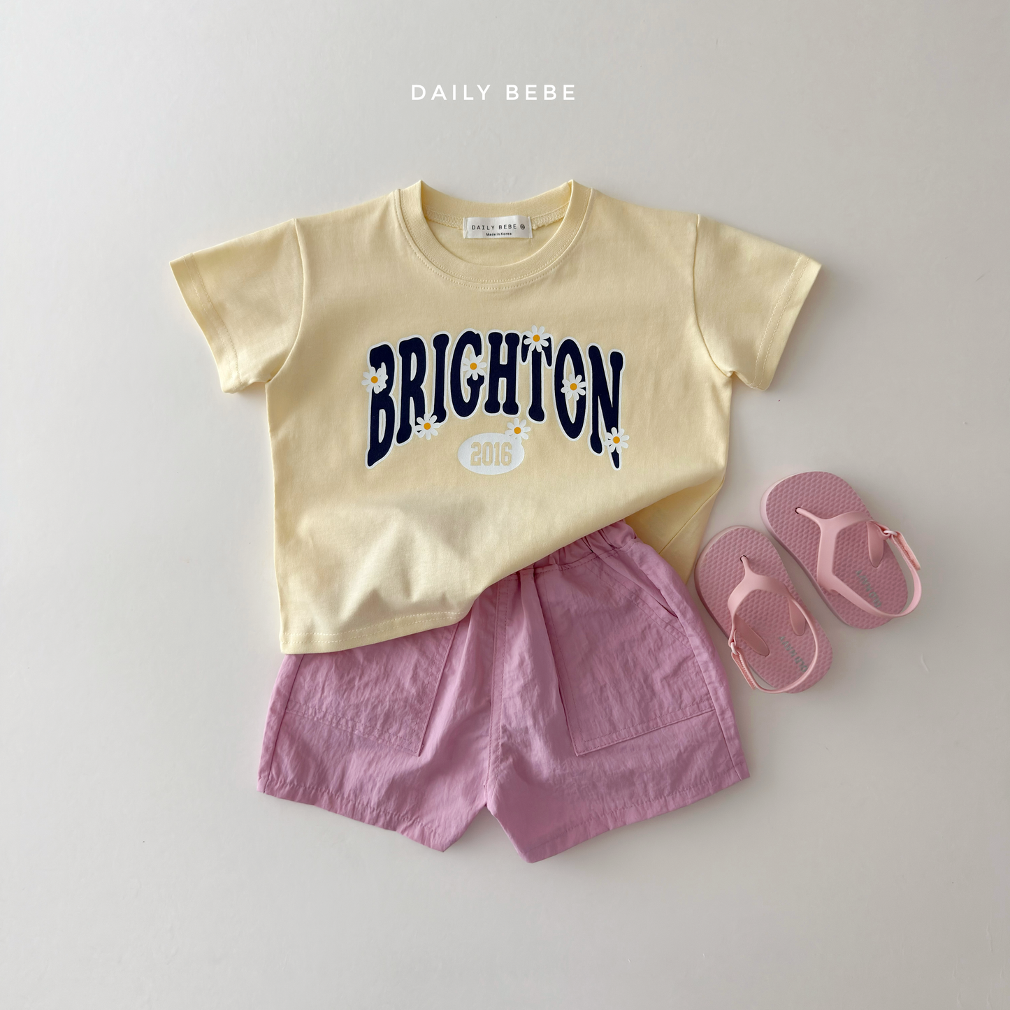 (Pre-order) Daily Bebe Summer - Kids' Brighton Daisy T-Shirt 브라이턴티 (2 Colors)