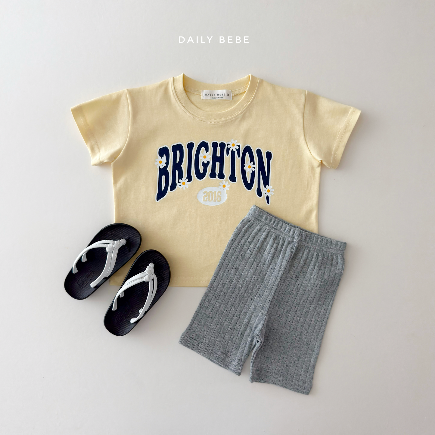 (Pre-order) Daily Bebe Summer - Kids' Brighton Daisy T-Shirt 브라이턴티 (2 Colors)