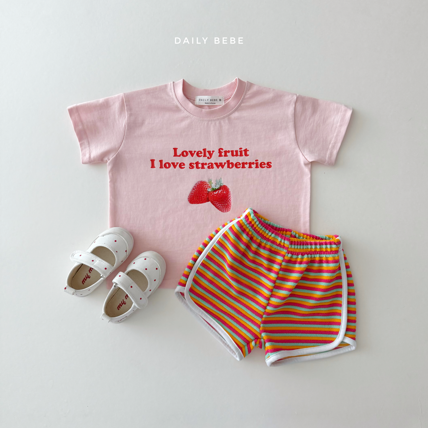 (Pre-order) Daily Bebe Summer - Kids' Like Fruit T-Shirt 라이크 반팔티 (2 Colors)