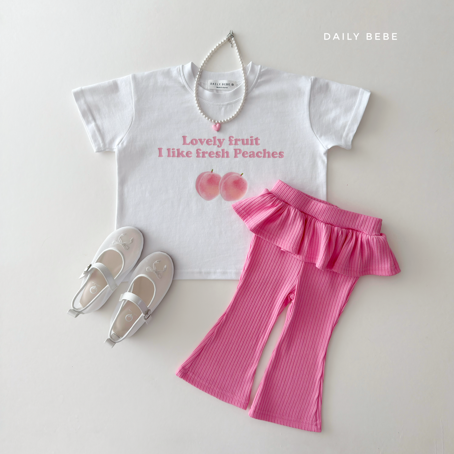 (Pre-order) Daily Bebe Summer - Kids' Like Fruit T-Shirt 라이크 반팔티 (2 Colors)