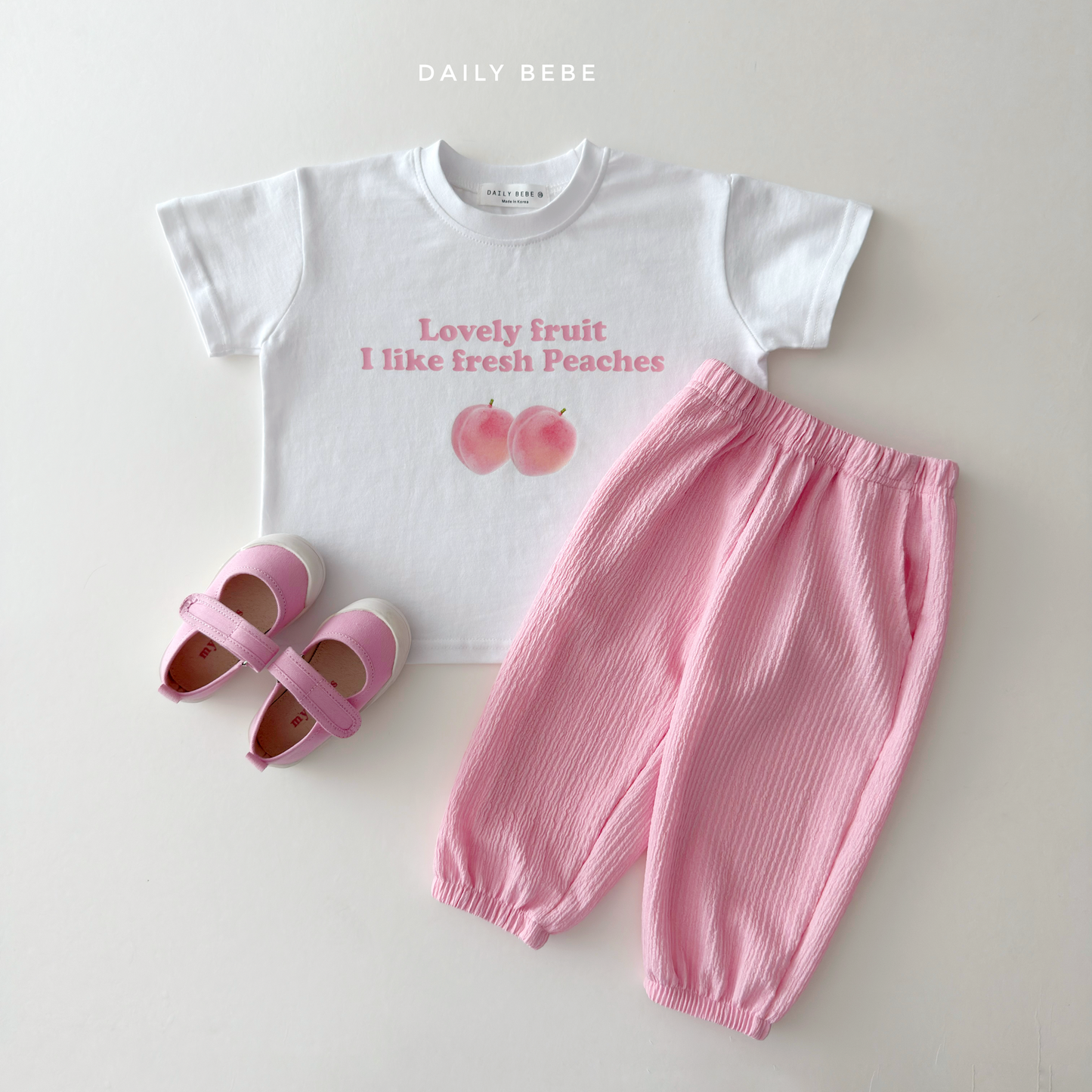 (Pre-order) Daily Bebe Summer - Kids' Like Fruit T-Shirt 라이크 반팔티 (2 Colors)