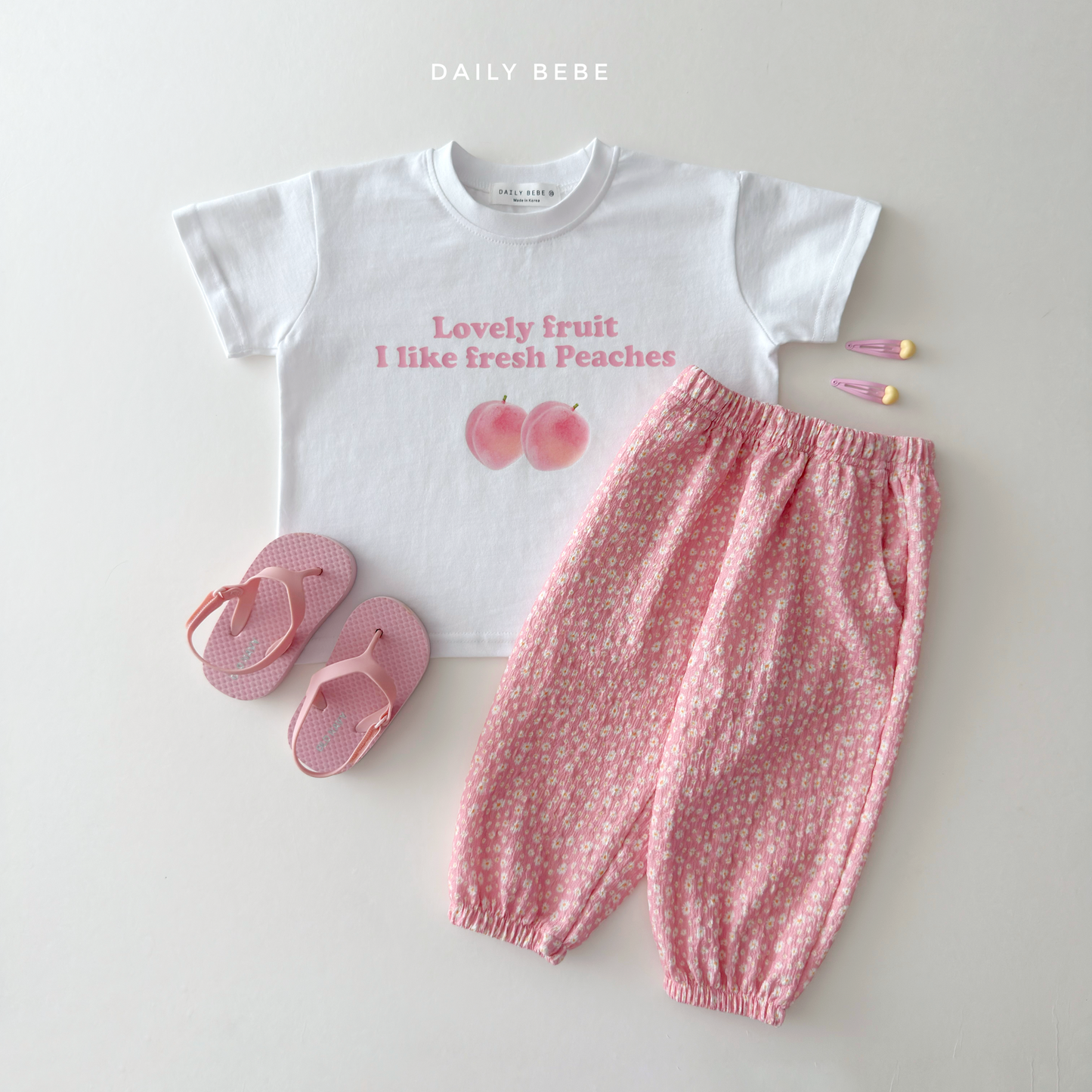 (Pre-order) Daily Bebe Summer - Kids' Like Fruit T-Shirt 라이크 반팔티 (2 Colors)
