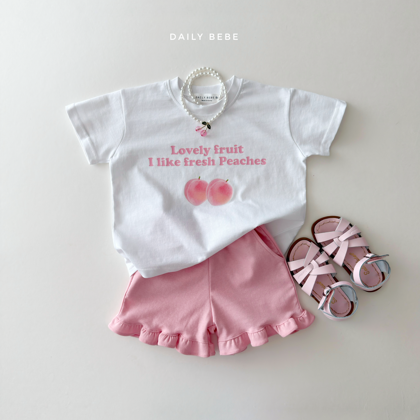 (Pre-order) Daily Bebe Summer - Kids' Like Fruit T-Shirt 라이크 반팔티 (2 Colors)