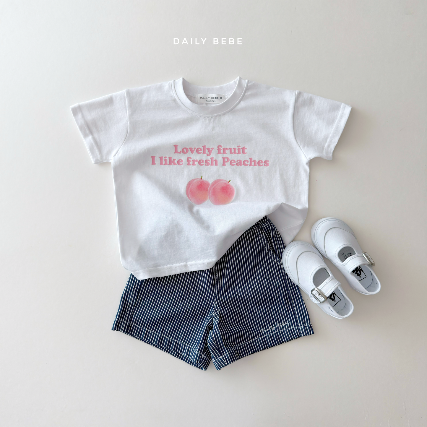 (Pre-order) Daily Bebe Summer - Kids' Like Fruit T-Shirt 라이크 반팔티 (2 Colors)