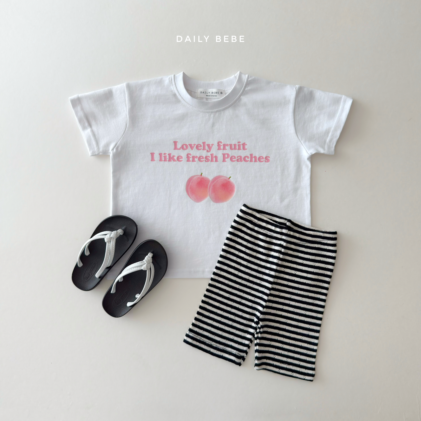 (Pre-order) Daily Bebe Summer - Kids' Like Fruit T-Shirt 라이크 반팔티 (2 Colors)