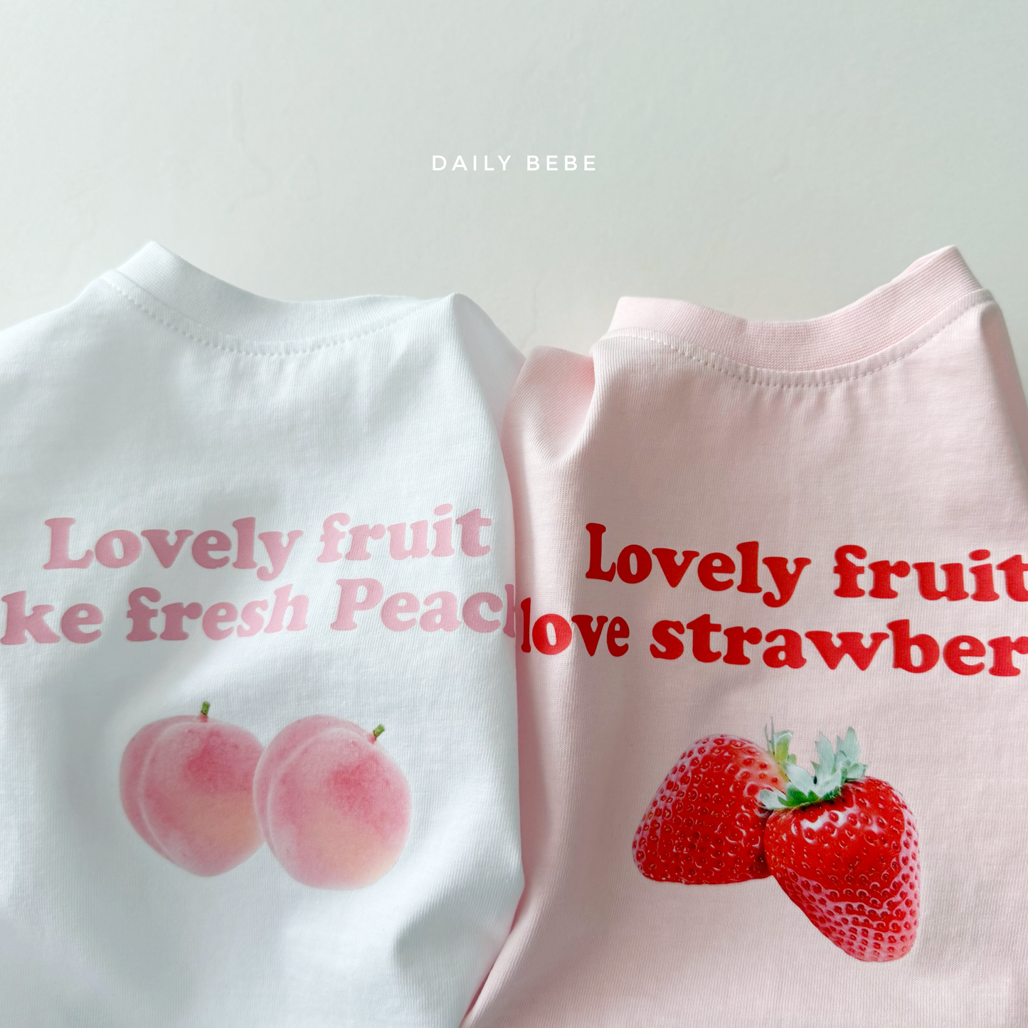 (Pre-order) Daily Bebe Summer - Kids' Like Fruit T-Shirt 라이크 반팔티 (2 Colors)