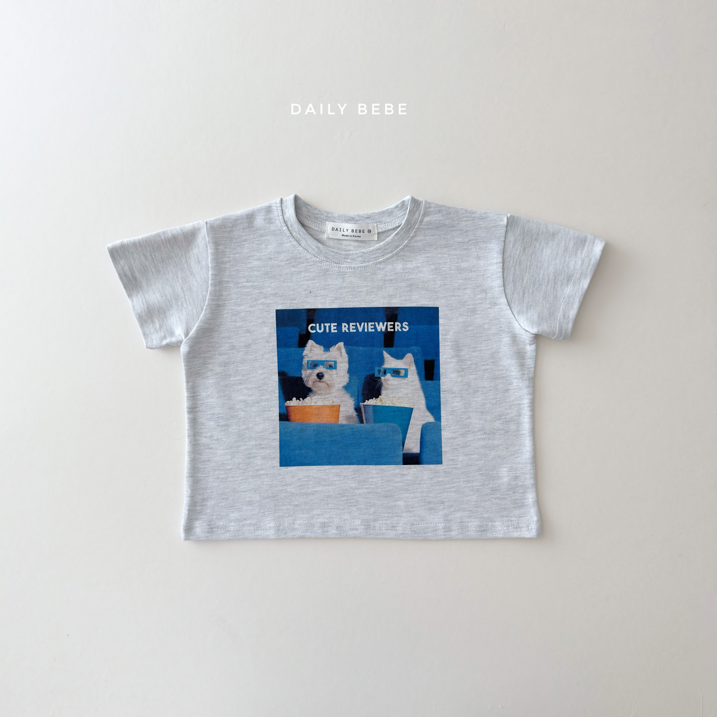 (Pre-order) Daily Bebe Summer - Kids' Little Friends Photo T-Shirt 리틀 프렌즈티 (2 Colors)