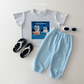 (Pre-order) Daily Bebe Summer - Kids' Little Friends Photo T-Shirt 리틀 프렌즈티 (2 Colors)